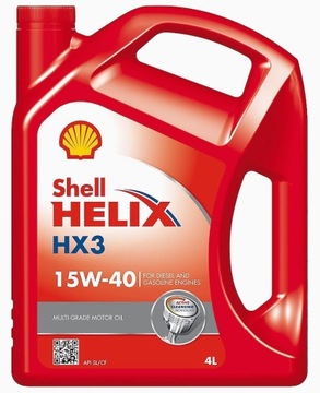 SHELL HELIX HX3 15W40 4L API SL/CF
