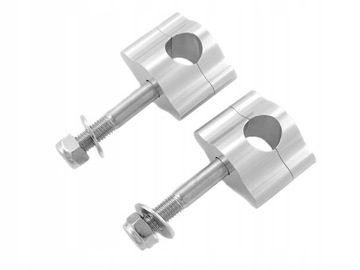 SREBRNE MOCOWANIA UCHWYTY RISERY KIEROWNICY 22MM