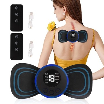 2X ЭЛЕКТРОСТИМУЛЯЦИОННЫЙ МАССАЖЕР ШЕИ ШЕИ МЫШЦЫ ЖИВОТА EMS USB ПУЛЬТ ПУЛЬТА