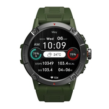 ZEBLAZE Ares 3 smartwatch 2023 męski sport zielony