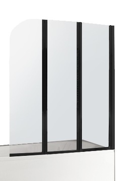 Parawan nawannowy 3-elementowy MODERN 3 120,5x140cm Czarny KFA