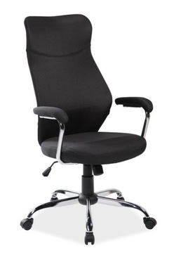 Fotel obrotowy tapicerowany Q-319 czarny biurowy