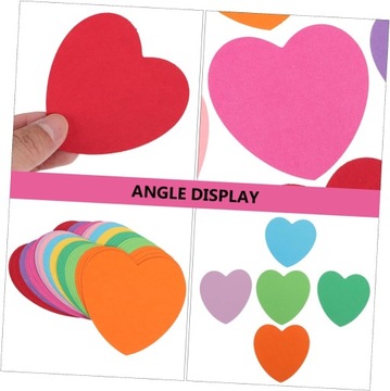 50 Sztuk W Kształcie Serca Kartonowe Przyklejone Śliczne Mini Naklejki W Ks