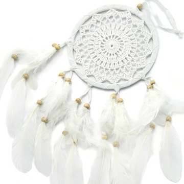 PIĘKNY ŁAPACZ SNÓW DREAMCATCHER 50cm Koronka