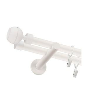 СОВРЕМЕННЫЙ ДВОЙНОЙ БЕЛЫЙ КАРДИН FI 19+19мм 260см