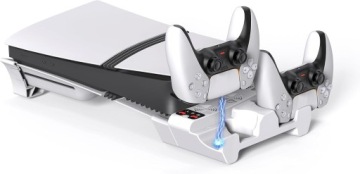 Охлаждающая станция для PS5 Slim/Pro Горизонтальная подставка Controller Charging Dock