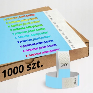 OPASKI NA RĘKĘ TYVEK 1000 szt. NADRUK COLOR GRATIS