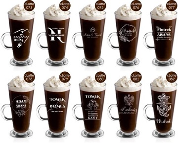 Кружка для кофе латте стеклянная с гравировкой ПОДАРОК