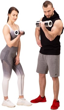 HANTLE CHROMOWANE DO TRENINGU FITNESS 2x 8KG HMS