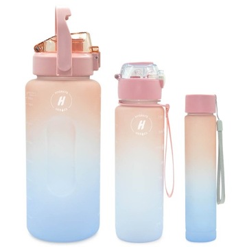 БУТЫЛКА ДЛЯ ВОДЫ БУТЫЛКА С МЕРНОЙ СОЛОМОЙ НАПОМИНАНИЕ FITNESS GYM 2L