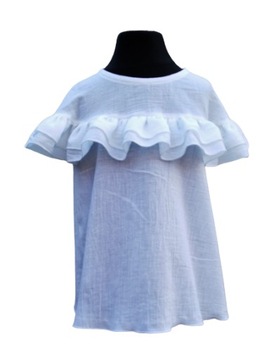 Bluzka kr.bawełna Falbana Elegancka Polski Produkt