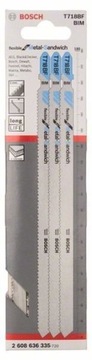 Brzeszczoty do metalu 3szt. Bosch T 718 BF