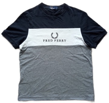 FRED PERRY_MARKOWA KOSZULKA T-SHIRT Z LOGO_XS/S