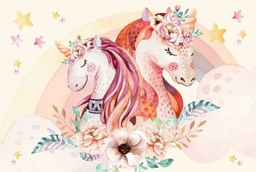 Tapeta jednorożce unicorn tęcza NA WYMIAR