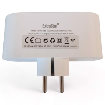 Интеллектуальный сетевой разветвитель 2 розетки 16А