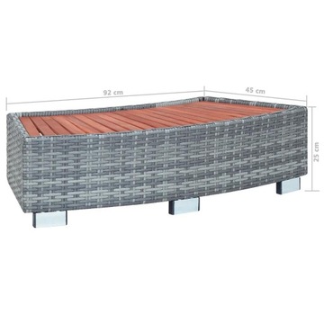 VidaXL Spa Step, Серый, 92 x 45 x 25 см, польский