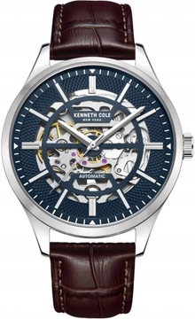 Zegarek męski KENNETH COLE KCWGE2220401 granatowy klasyczny skeleton
