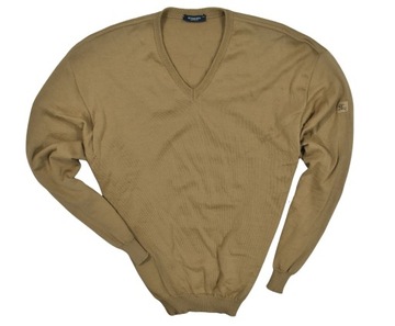 BURBERRY Beżowy Logowany Sweter Męski Wełniany 58