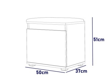 Тумба для обуви с сиденьем Невада 50 Белая
