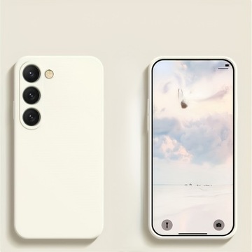 Квадратный жидкий силиконовый чехол для телефона Samsung Galaxy S22 S23 S