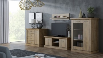 Шкаф-витрина, комод АНТИКА А12 - 3 ЦВЕТА