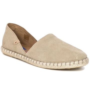 Verbenas Espadryle damskie skóra 03 0058 Carmen Serraje Sand Jasny Beż r.38