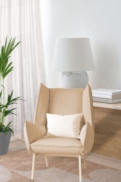 Декоративная штора из матового метро с серебряной нитью, высота 300 см, белая.