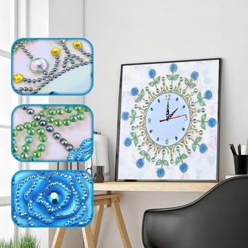 Zestaw zegara do malowania diamentami Ciche DIY Wiszące rzemiosło RE