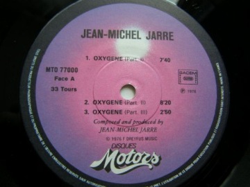 Винил - Jean Michel Jarre - Oxygène 1976