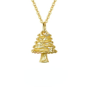 S925 SterlingSilver ChristmasTree Naszyjnik damski