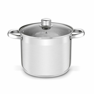 WYSOKI GARNEK DUŻY 6,5L ze stali nierdzewnej garnek INDUKCJA GAZ inox Tadar