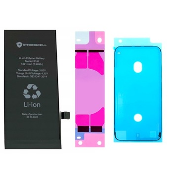 Bateria iPhone 8 A1863 A1905 STRONGCELL + Wklejka ZESTAW PRO Data 12.2023