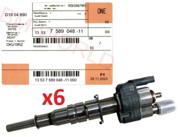 nowe OE wtryskiwacze 13537589048 BMW N43 N53 6szt.