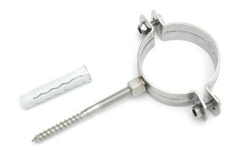 G1 OBEJMA RURY DWUCZĘŚCIOWA NIERDZEWNA FI 30,0mm UCHWYT INOX GŁADKA