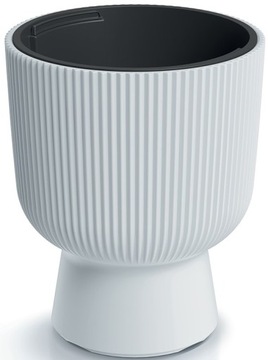 DONICZKA OSŁONKA NA KWIATY MILLY Z WYJMOWANYM WKŁADEM 24CM 239MM BIAŁA