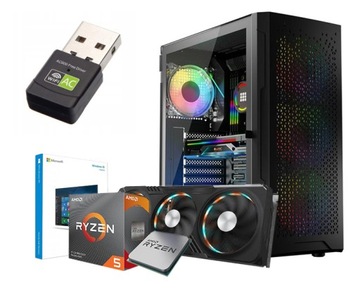 KOMPUTER GAMINGOWY DO GIER RYZEN 5 3600 16GB RTX 3050 SSD 1TB W11 RGB