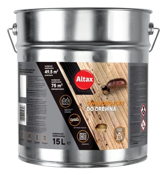 ALTAX HYLOTOX - PREPARAT ŚRODEK OWADOBÓJCZY DO DREWNA 15L