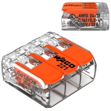 WAGO szybkozłączka COMPACT złączka 221-413 50 SZT