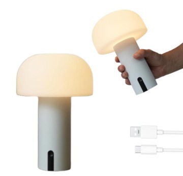 СЕНСОРНЫЙ СВЕТОДИОДНЫЙ ГРИБОВЫЙ НОЧНИК С АККУМУЛЯТОРОМ 2000 МАЧ