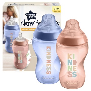 TOMMEE TIPPEE BUTELKA ANTYKOLKOWA 3m+ 2x 340ml