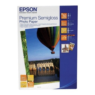 Papier fotograficzny Epson Premium Semi-Gloss 50 szt. 251 g/m² błyszczący
