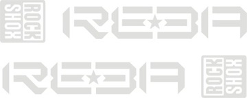 Наклейки REBA ROCK SHOX на амортизатор вилки 135-3C
