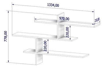 SAGA НАСТЕННАЯ ПОЛКА ДЛЯ ИГРУШЕК, БЕЛАЯ