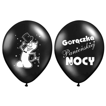 Balon Gorączka Panieńskiej Nocy czarny 5 szt.