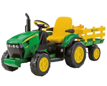 БОЛЬШОЙ АККУМУЛЯТОРНЫЙ ТРАКТОР С ПРИЦЕПОМ JOHN DEERE