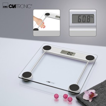 ВЕСЫ ДЛЯ ВАННОЙ СТЕКЛЯННЫЕ ЭЛЕКТРОННЫЕ CLATRONIC 3368 150 кг