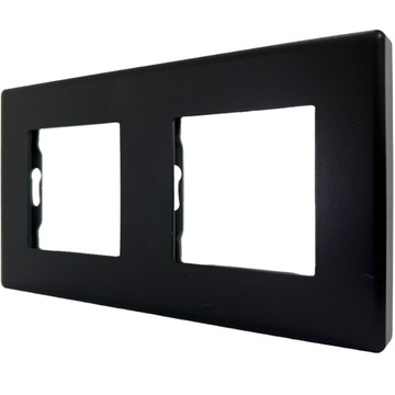 Ramka Podwójna Plastikowa Czarna do Modułów MIUUN