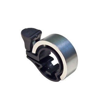 DZWONEK ROWEROWY RING GŁOŚNY UNIWERSALNY NA KIEROWNICE SREBRNY 22,2 mm