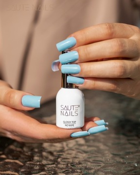 SAUTE NAILS HYBRID NAIL TOP 8ml GLOSSY TOP NO WIPE
