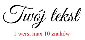 Naklejka personalizowana Twój tekst, 19 cm szer